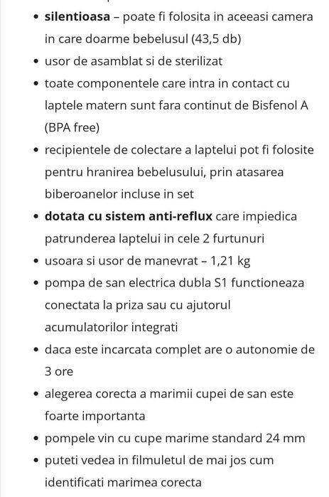 Pompa San electrică + cadou sterilizator de la tommee tippee