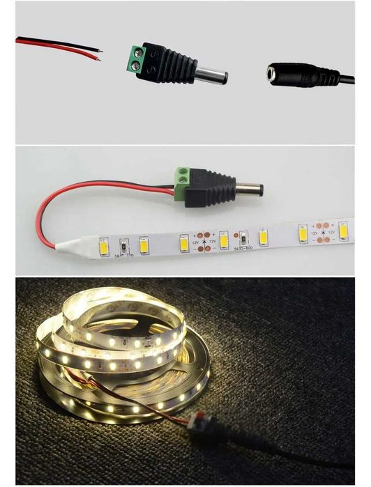 Conectori de alimentare DC 2.1 x 5.5mm, mama - tata