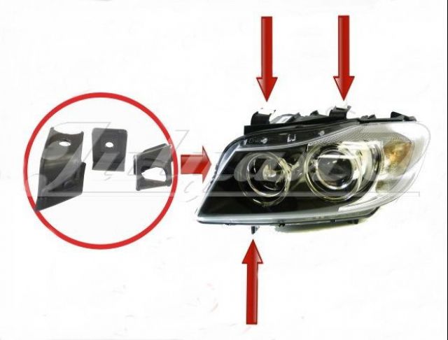 Щипки к-т за фар за BMW 3-ser E90 E91