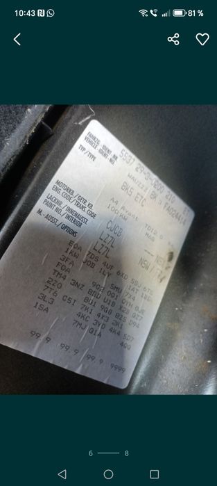 Turbina audi cjcb audi A4 audi a5 audi a6 cod motor cjcb 2.0 diesel