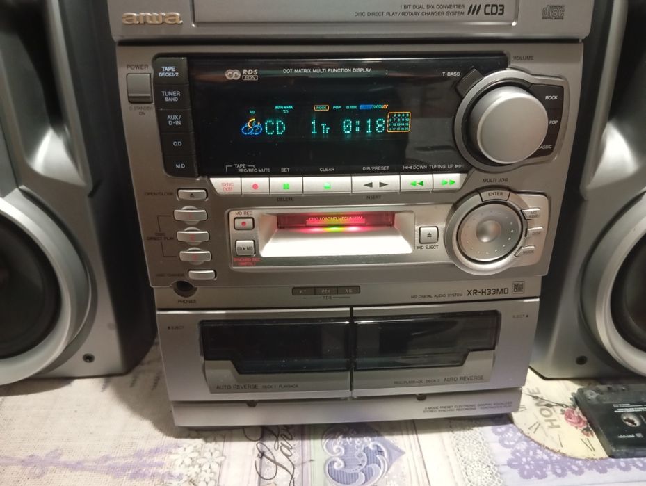 Ретро уредба Aiwa XR H33MD  работи отлично