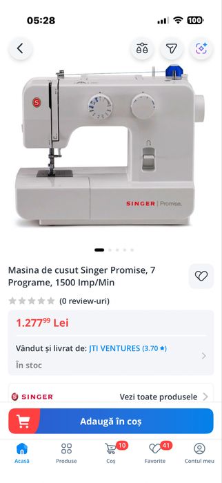 Masina cusut singer noua