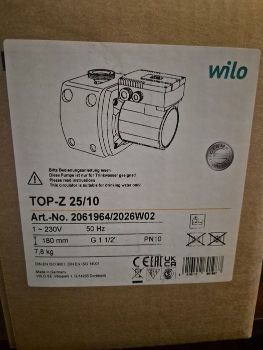 Pompa wilo de 1,1/2