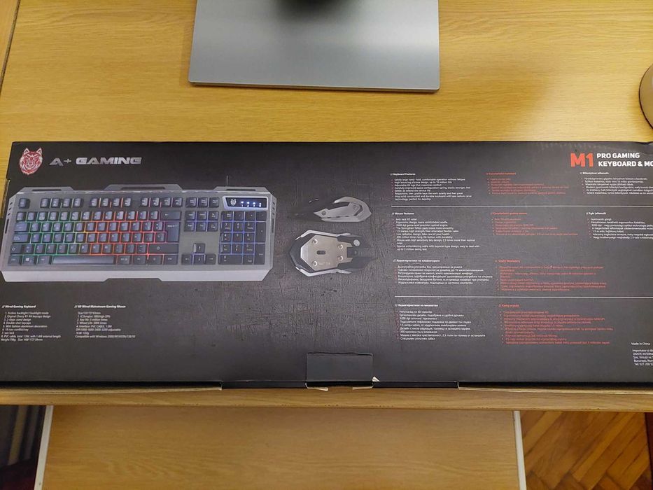 Tastatură gaming metalică + mouse A+Gaming