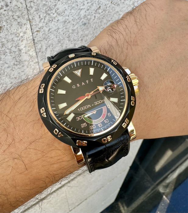 Золотые Швейцарские часы Graff оригинал