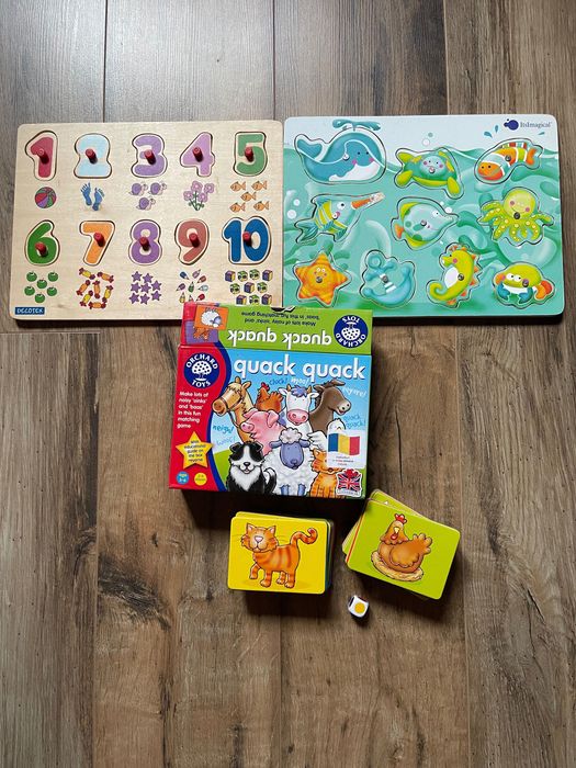 Puzzle lemn si joc de cunoastere animalute