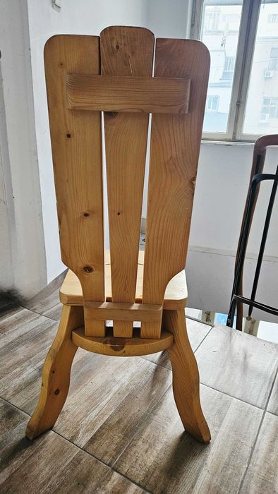 Scaun lemn masiv pt. crama/ terasă