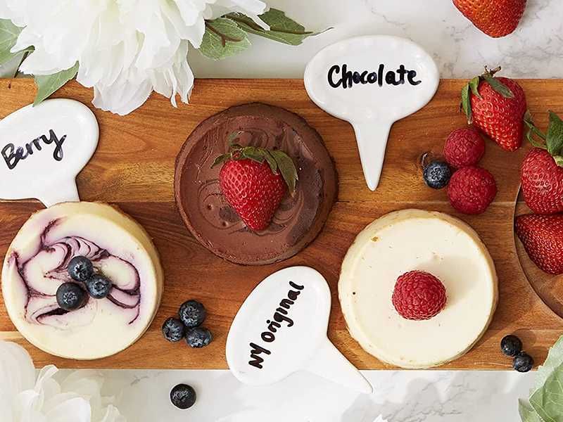 НОВИ! Шистова плоча 26х20х1см с керамични табели за сирена 6 броя