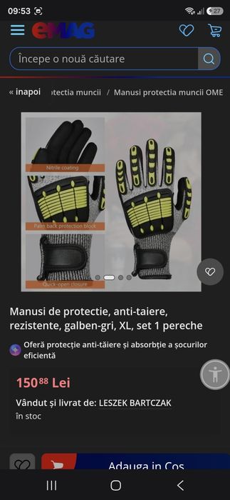 Vand manusi noi de protectie PORT WEST