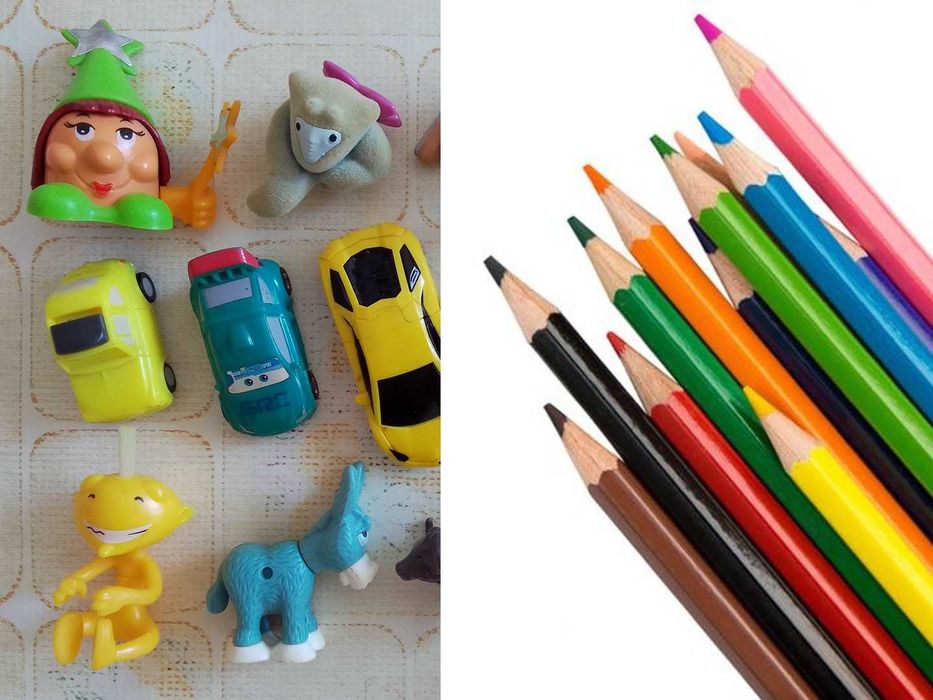 Игрушки обмен на карандаши