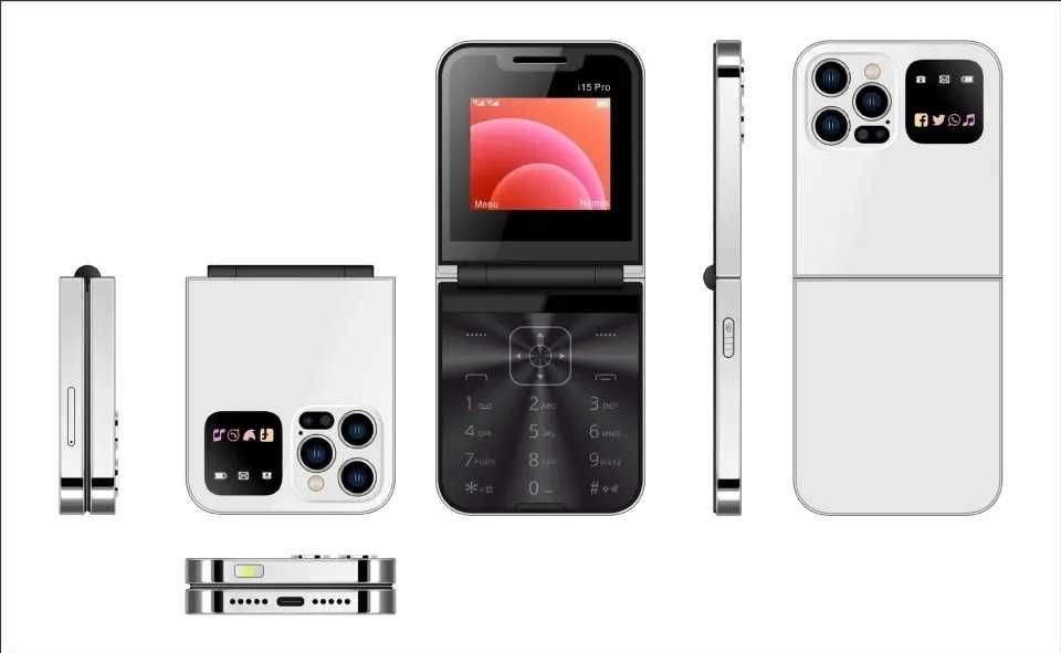 Сгъваем Телефон Mini Flip Smart Phone с 2 SIM карти A50 Smart Phone