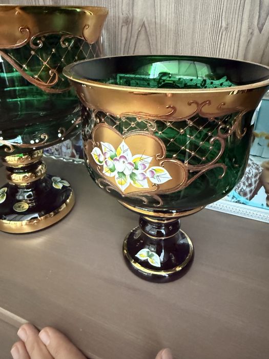 Ваза богемское стекло