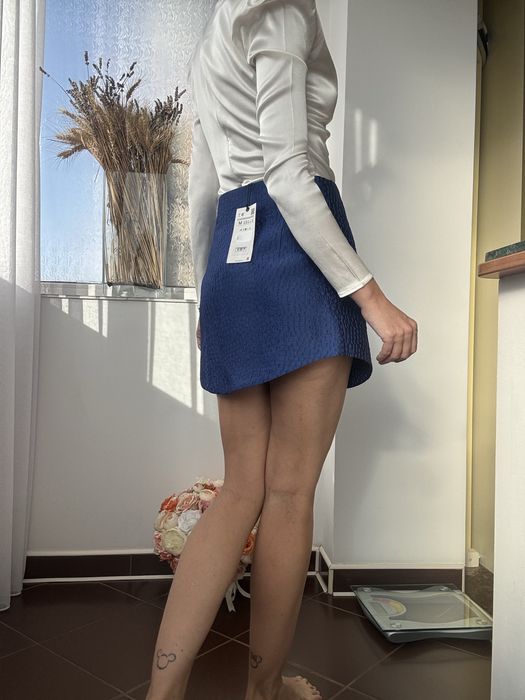 Fusta zara , marimea s - albastru metalizat