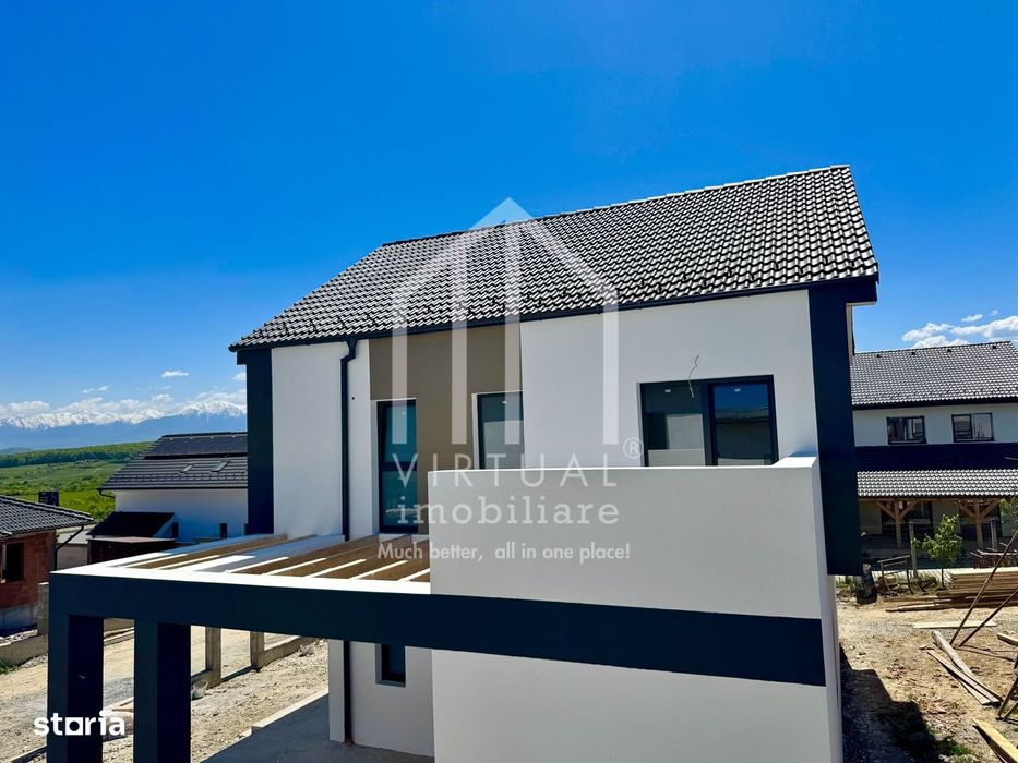 Casa individuala cu 4 camere, 130mp utili+terasa (19mp), teren 360mp