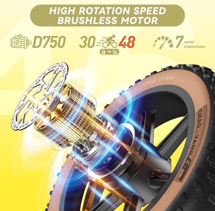 Ново!! Електрически велосипед Jansno X70 750W 48V/34Ah 60Nm
