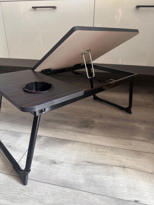 Masă laptop pliabilă Confortime – pentru pat/canapea, suport tabletă, telefon și pahar