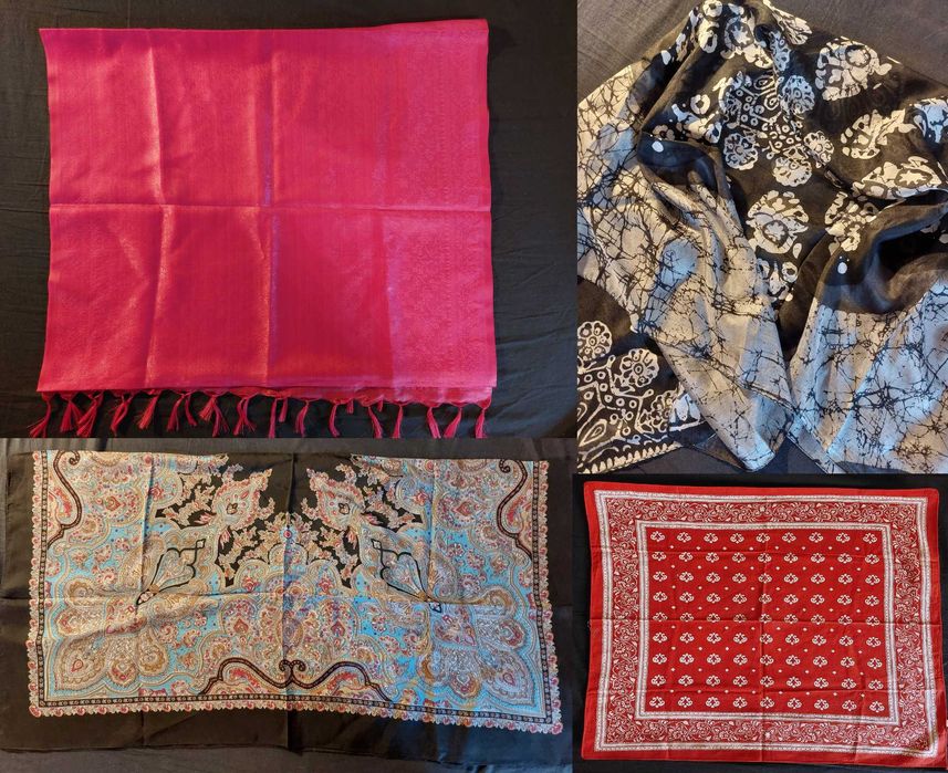 Esarfe premium, India, matase si bumbac, NOI