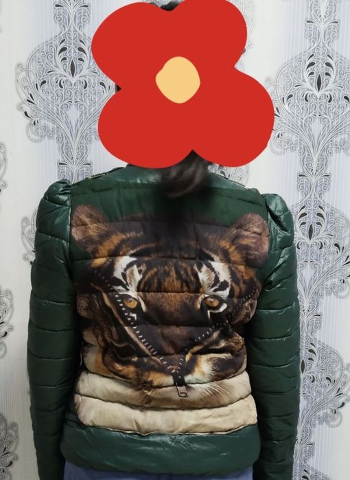 Кожаная куртка, воротник песец