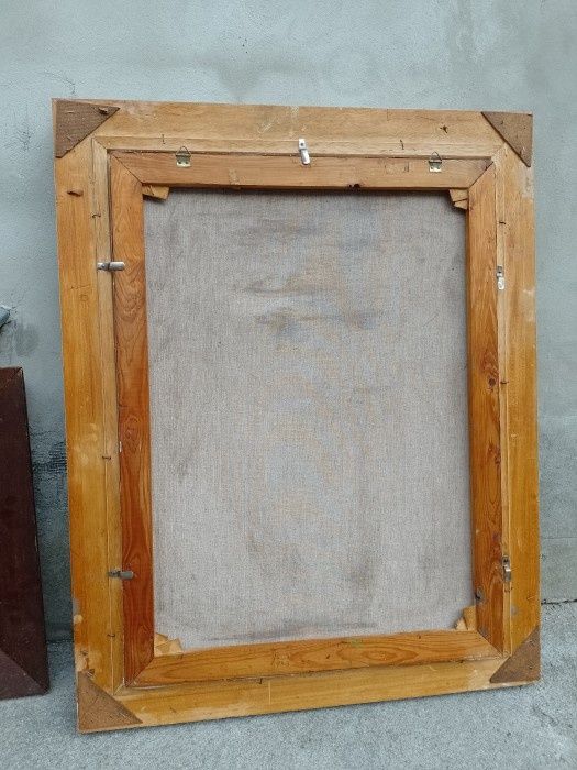 Ulei pe pânză o lucrare de mari dimensiuni, pictura semnata încadrată