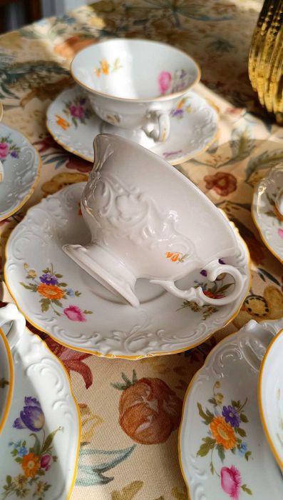 Редкость антик Фарфоровые чайные пары KPM Германия