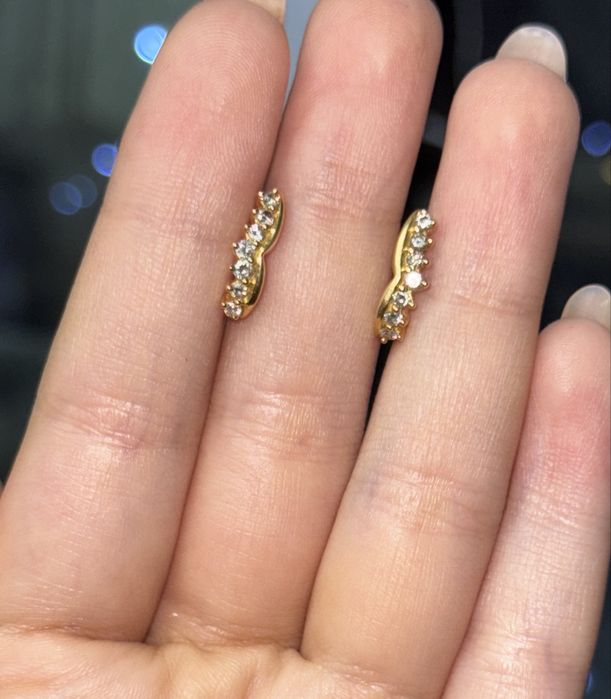 Сережки золото бриллианты