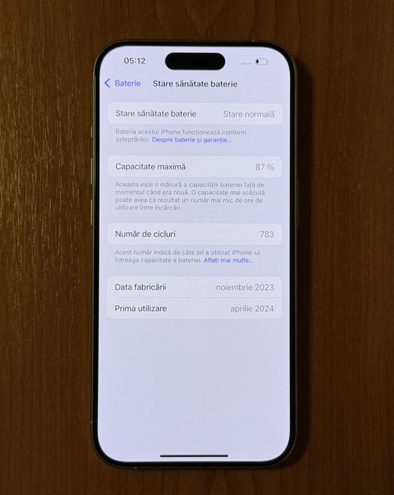 iPhone 15 Pro White Alb 256 GB