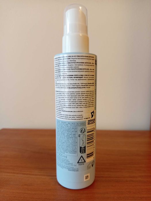 Vichy Capital Soleil UV Aqua слънцезащитен спрей за лице и тяло SPF50, 200 мл.
