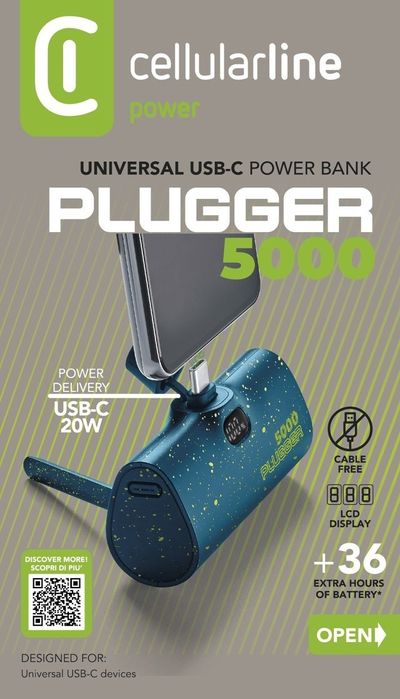 НОВА ЦЕНА Външна батерия Cellularline 5000 mAh