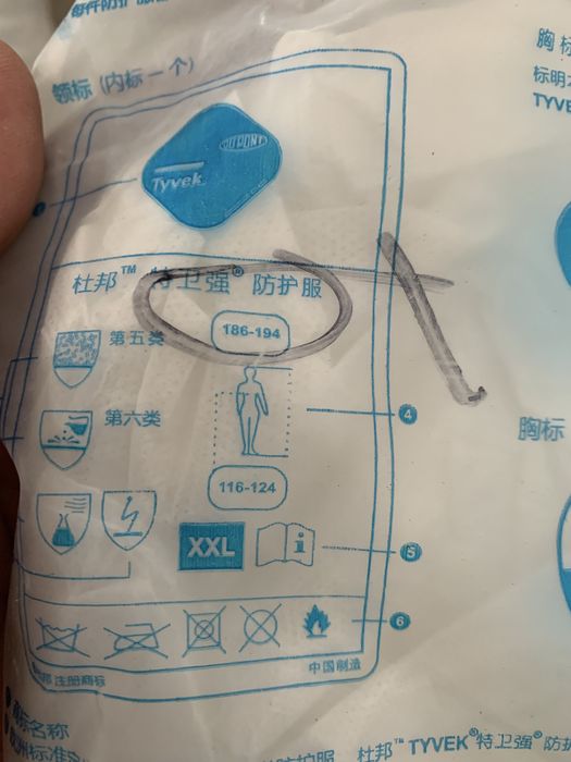 Одноразовый комбинезон.