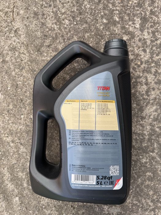 Ulei 75W90 transmisie/CV Fuchs
