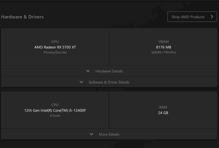 Pc I5 12400F RX5700XT 16GBram Nvme 512+hdd