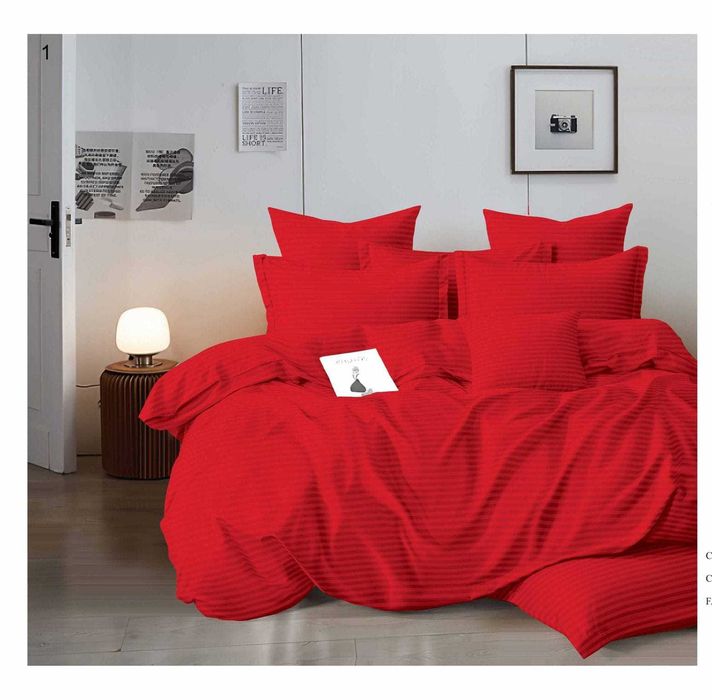 Set lenjerii de pat de una sau 2 persoane bumbac 6 piese