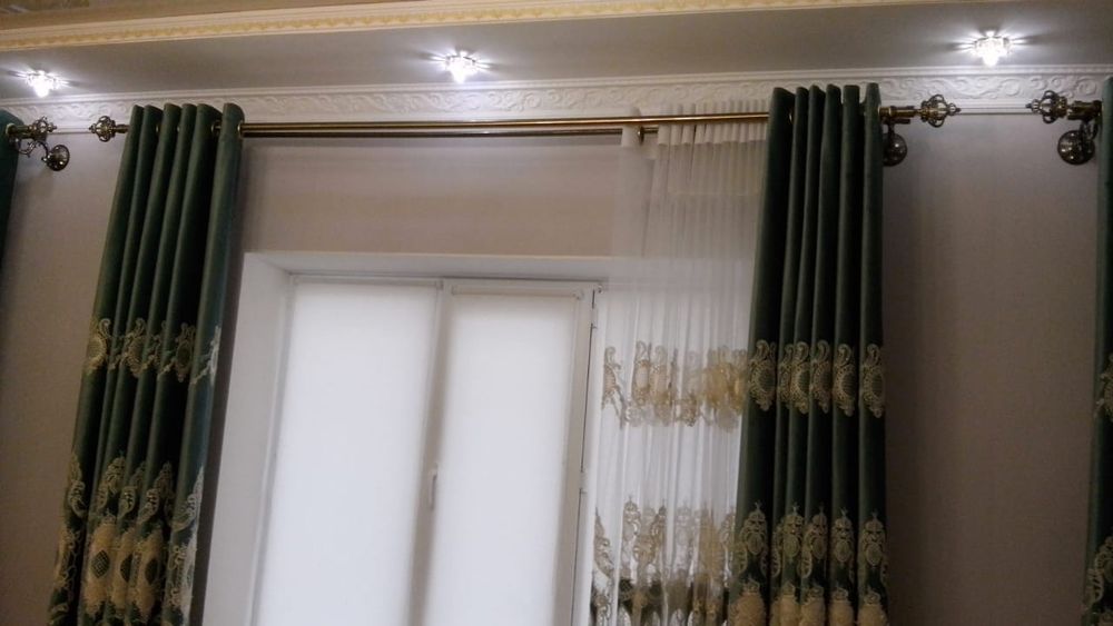 Установка карнизов,жалюзи