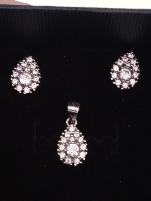 Set cercei și pandantiv argint  925