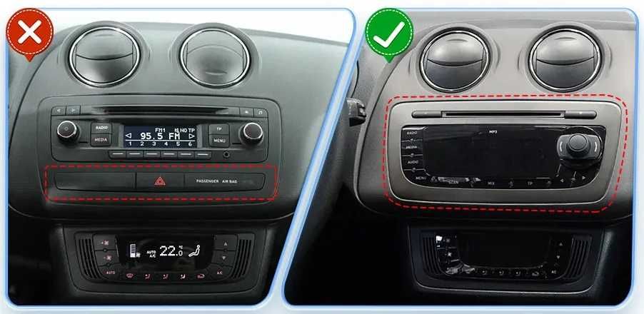 Мултимедия 9″ Android 14 за SEAT IBIZA IV 6J CARPLAY навигация RDS DSP