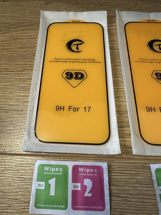 Vand Folie Sticla 9D Full-Screen Iphone 17, 17 Pro, 17 Pro Max, 17 Air