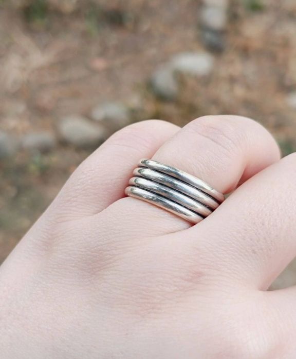 Vechi inel masiv din argint de 925, copii