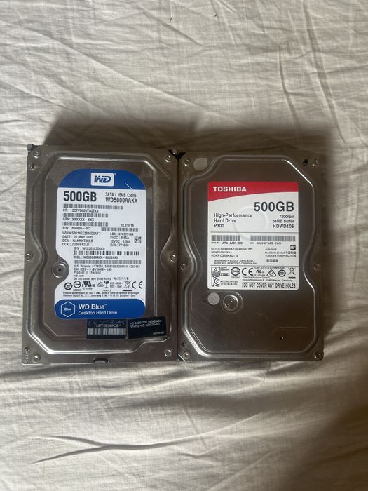 Продам два HDD 500gb