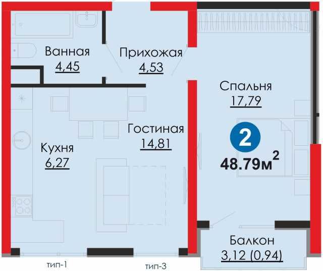 Продаю 2-комнатную квартиру в Мирзо-Улугбекском районе Ж.К 4U