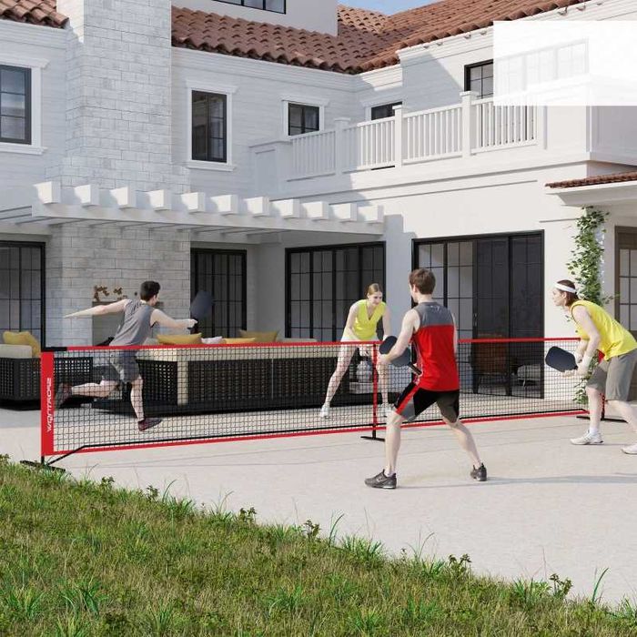 Комплект за пикълбол SPORTNOW с мрежа, стойка, топки