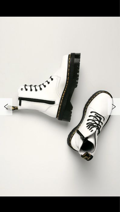 Bocanci ghete Dr Martens Jadon albi, masura 40