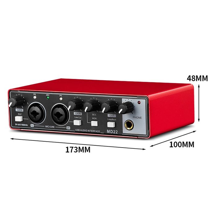 Смесител, USB аудио интерфейс RP-MD22 G2, 24 bit/192kHz, Plug and Play