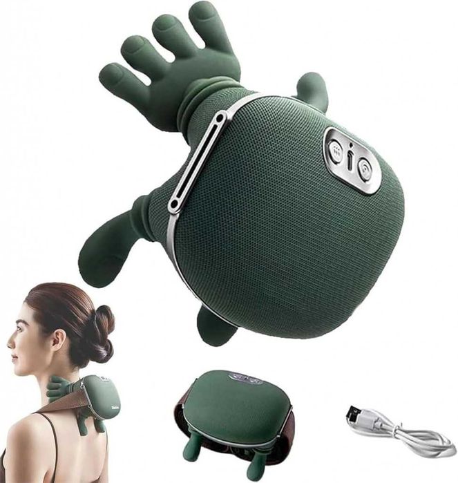 Масажор за врат и рамене с топлина, USB зареждане - 4D масаж