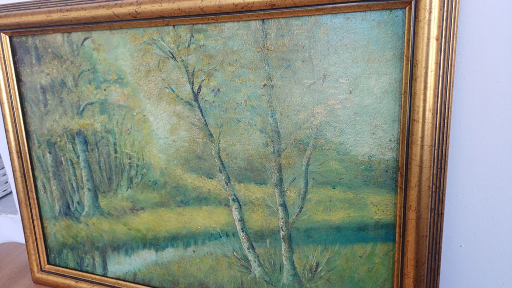 Tablou pictat in ulei pe carton