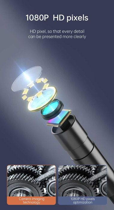 Camera Endoscop Inspectie INSKAM 1920*1080P HD Waterproof cu 8 led-uri