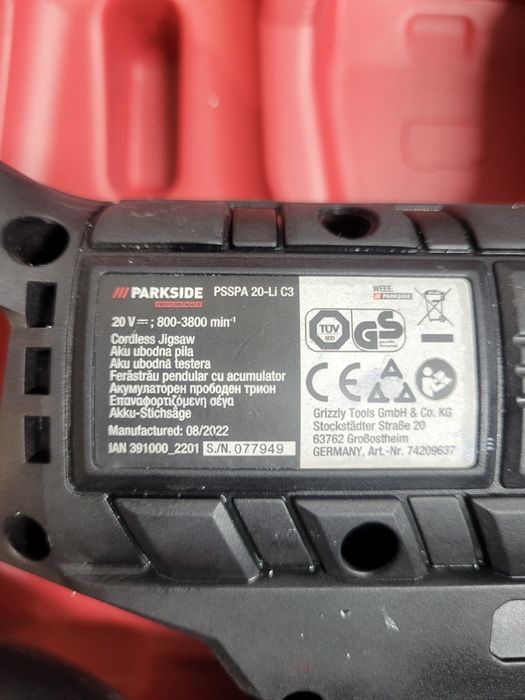 Махален прободен трион (зеге)Parkside PSSPA 20-LI C3