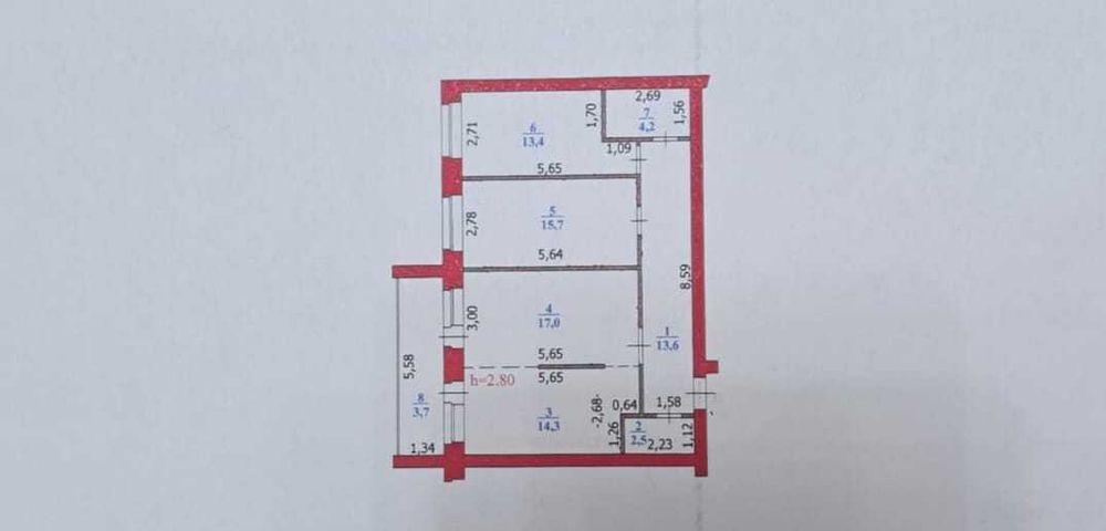 Продам 3 комн. квартиру в г.Уральск