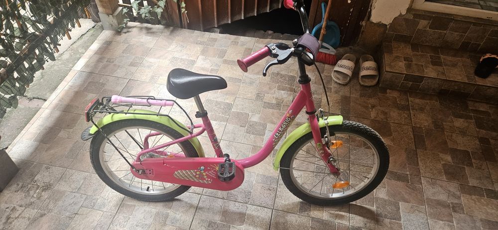 Bicicleta copii roz roti pe 16