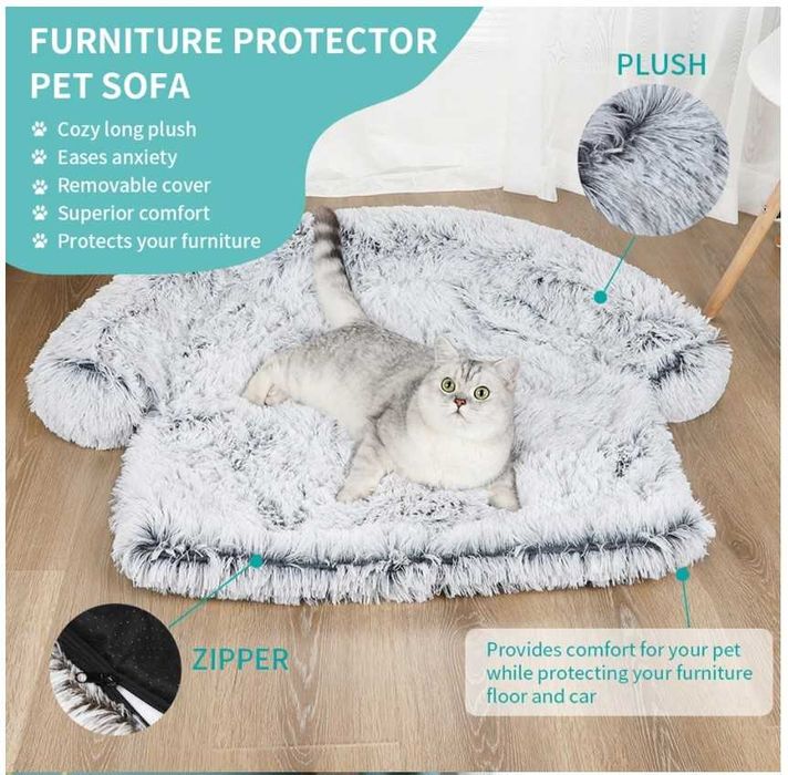 Топло легло Протектор за диван * Пухкаво и успокояващо място за кучета