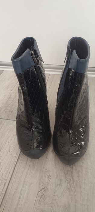 Botine cu platforma D&J Exclusiv, piele, 37